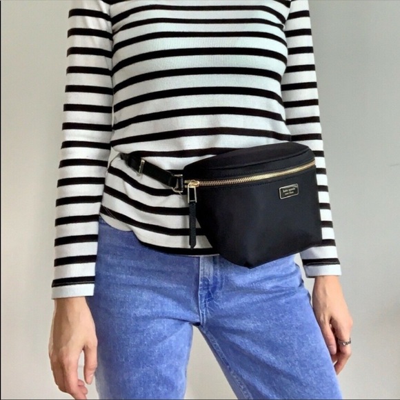 kate spade Handbags - KATE SPADE Dawn Black Crossbody Belt Bag NWT